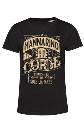 t-shirt nera donna Mannarino Corde