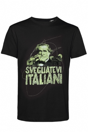 t-shirt grigio scuro Mannarino Italiani Svegliatevi