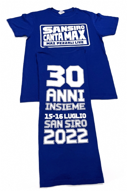 T-shirt Canta Max Blu + fascetta + patch - 1