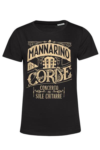 t-shirt nera donna Mannarino Corde