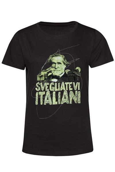 t-shirt gray donna Svegliatevi Italiani